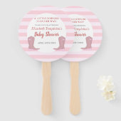 女性のカーボーイ国のベビーシャワーファン ハンドファン (正面&裏面)