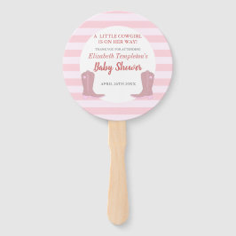 女性のカーボーイ国のベビーシャワーファン ハンドファン