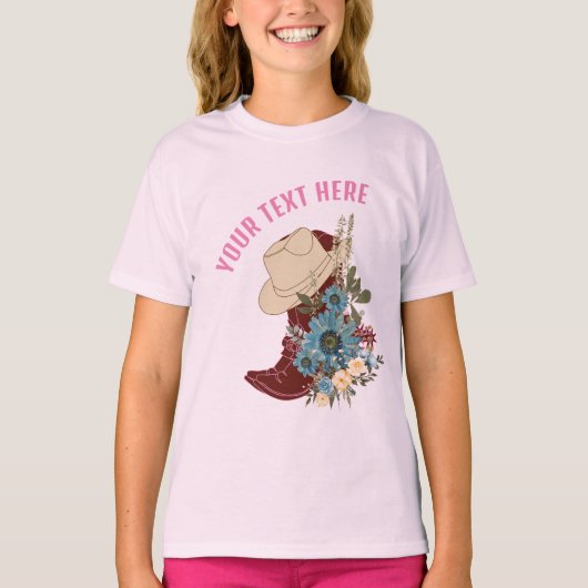 女性のカーボーイ子 Tシャツ (正面)