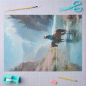 女性のカーボーイ川 薄葉紙 (クラフト)