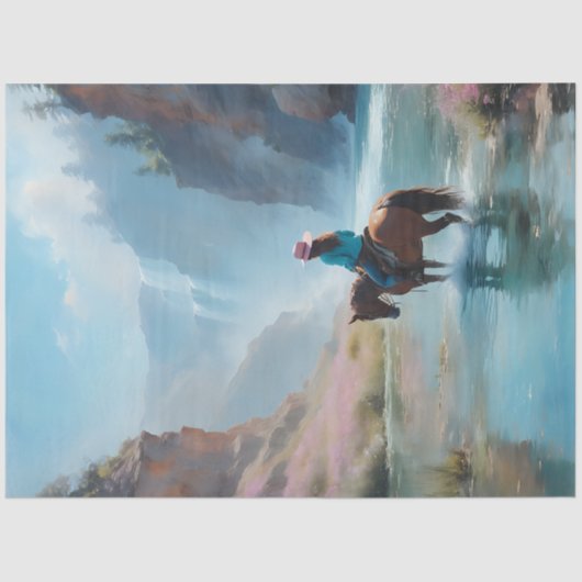 女性のカーボーイ川 薄葉紙 (正面)