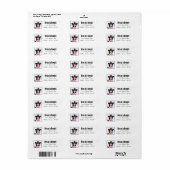 女性のカーボーイ差出人住所ラベル ラベル (フルシート)