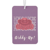 女性のカーボーイ帽子 カーエアーフレッシュナー (裏面)