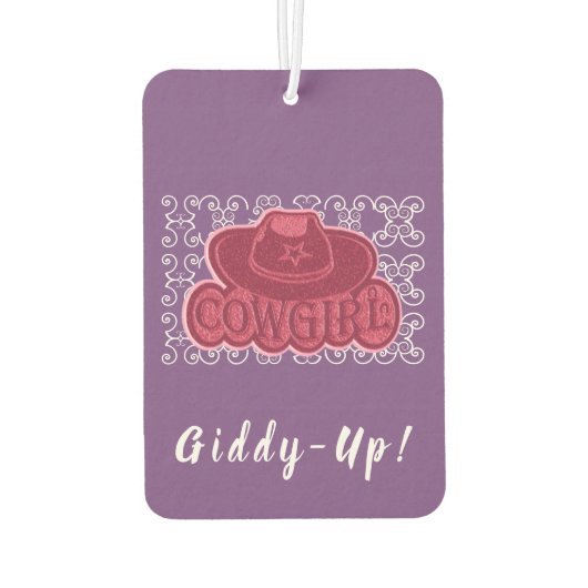 女性のカーボーイ帽子 カーエアーフレッシュナー (裏面)