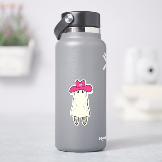 女性のカーボーイ幽霊 シール (HydroFlask)