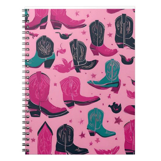 女性のカーボーイ手帳 ノートブック (正面)