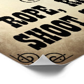 女性のカーボーイ指名手配 ポスター (角)