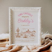 女性のカーボーイ時間カプセル標識 |ガールズウェスタンパーティー