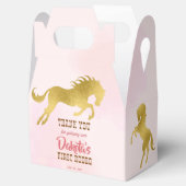 女性のカーボーイ最初のロデオピンクと金ゴールド誕生日 フェイバーボックス (オープン)