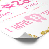 女性のカーボーイ最初の誕生日マイルストーンのサイン(1074) ポスター (角)