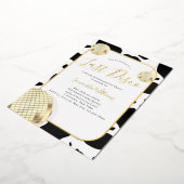 女性のカーボーイ最後のディスコバチェロレッテ 箔招待状 (回転した状態)