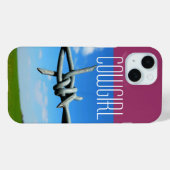 女性のカーボーイ有刺鉄線 Case-Mate iPhoneケース (裏面 (横))