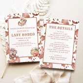 女性のカーボーイ水の色ラストロデオバチェロレッテ週末 招待状