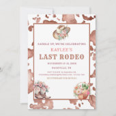 女性のカーボーイ水の色ラストロデオバチェロレッテ週末 招待状 (正面)