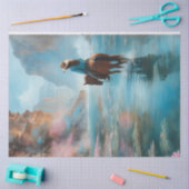 女性のカーボーイ滝 薄葉紙 (クラフト)