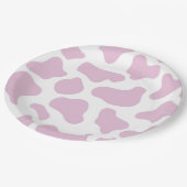 女性のカーボーイ牛プリントワイルドウェストウエスタンロデオパーティー ペーパープレート (アングル)