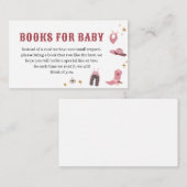 女性のカーボーイ用ベビーシャワーブック エンクロージャーカード (正面/裏面)