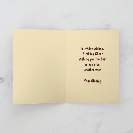 女性のカーボーイ秋カスタム誕生日カード カード (内部)