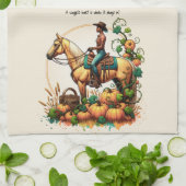 女性のカーボーイ秋 キッチンタオル (折り畳み)