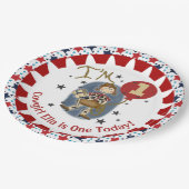 女性のカーボーイ第1ハッピーバースデー紙プレート ペーパープレート (アングル)