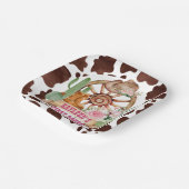 女性のカーボーイ第1回ロデオ誕生日パーティパーソナライズされたー ペーパープレート (傾斜あり)