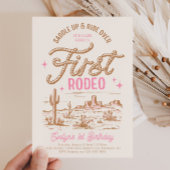 女性のカーボーイ第1誕生日招待状 招待状