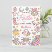 女性のカーボーイ第2の誕生日この私の最初のロデオではない 招待状 (スタンド正面)