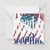 女性のカーボーイ米国 ノートカード (裏面)