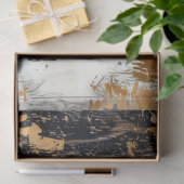 女性のカーボーイ素朴ウエスタンカントリーウッドデクページ 薄葉紙 (ギフト)