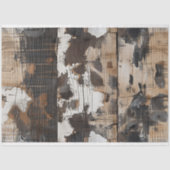 女性のカーボーイ素朴ウエスタンカントリーウッドデクページ 薄葉紙 (正面)