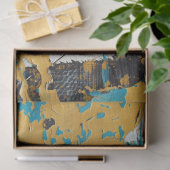 女性のカーボーイ素朴ウエスタンカントリーウッドデクページ 薄葉紙 (ギフト)