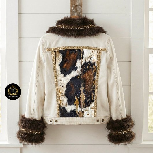 女性のカーボーイ素朴ウエスタンカントリーウッドデクページ 薄葉紙