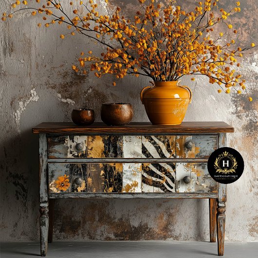 女性のカーボーイ素朴ウエスタンカントリーウッドデクページ 薄葉紙