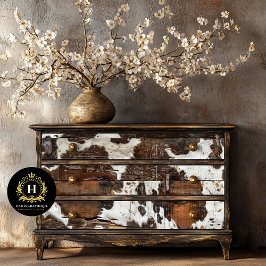 女性のカーボーイ素朴ウエスタンカントリーウッドデクページ 薄葉紙