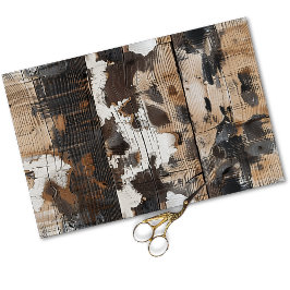 女性のカーボーイ素朴ウエスタンカントリーウッドデクページ 薄葉紙