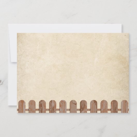 女性のカーボーイ素朴ファーストRodeo 1st Birthday Photo 招待状 (裏面)