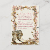 女性のカーボーイ素朴ブーツベビー エンクロージャーカード (正面)