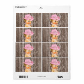 女性のカーボーイ素朴赤ちゃんシャワー水ボトルラベル ラベル (フルシート)