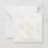 女性のカーボーイ花アールデコ ノートカード (裏面)