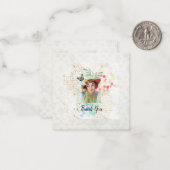 女性のカーボーイ花アールデコ ノートカード (正面/裏面インサイチュ)