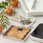 女性のカーボーイ花嫁カスタムウェディングキーチェーン好意 キーホルダー (正面右)