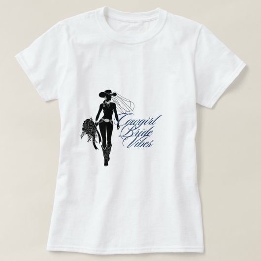 女性のカーボーイ花嫁 Tシャツ (デザイン正面)