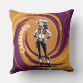 女性のカーボーイ装飾用クッション クッション (裏面)