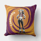 女性のカーボーイ装飾用クッション クッション (正面)