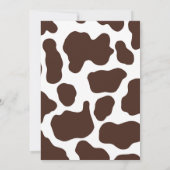 女性のカーボーイ西ピンクと茶色の女の子の赤ちゃんシャワー 招待状 (裏面)