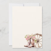 女性のカーボーイ西部誕生日21日、30日、40日 招待状 (裏面)