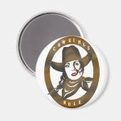 女性のカーボーイ規則 マグネット (正面/裏面)