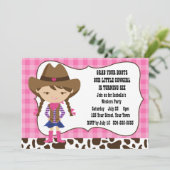 女性のカーボーイ誕生パーティー 招待状 (スタンド正面)