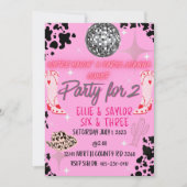 女性のカーボーイ誕生会 招待状 (正面)