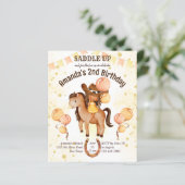 女性のカーボーイ誕生日の予算の招待を一時停止 (スタンド正面)